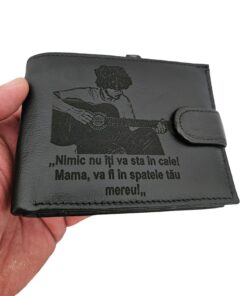 portofel negru cu capsa piele naturala Nimic nu iti va sta in cale