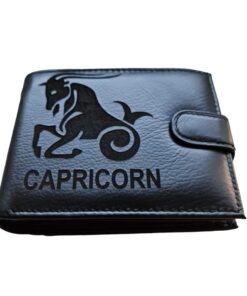 portofel negru cu capsa capricorn