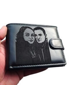portofel cu poza personalizat negru cu capsa
