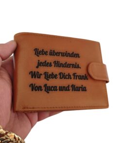 portofel maro coniac cu capsa Liebe