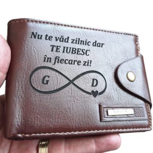 Portofel Personalizat 'Nu te vad zilnic' Portofel Personalizat 'Nu te vad zilnic'