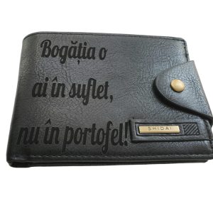 Portofel Personalizat 'Bogatia o ai in suflet'