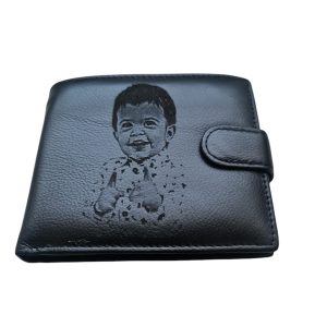 Portofel Personalizat cu poza 2, barbati, piele naturala, negru 4 Portofel Personalizat cu poza 2