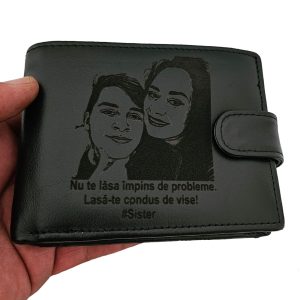 hhhh - portofel negru cu capsa Nu te lasa - Portofelul Meu
